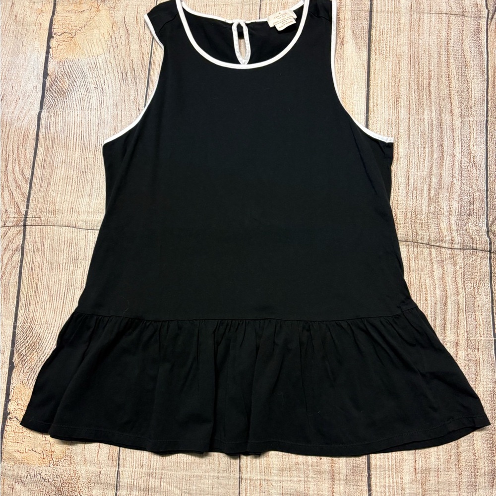 😍 Kate Spade Black Tank Top with White Trim size Medium